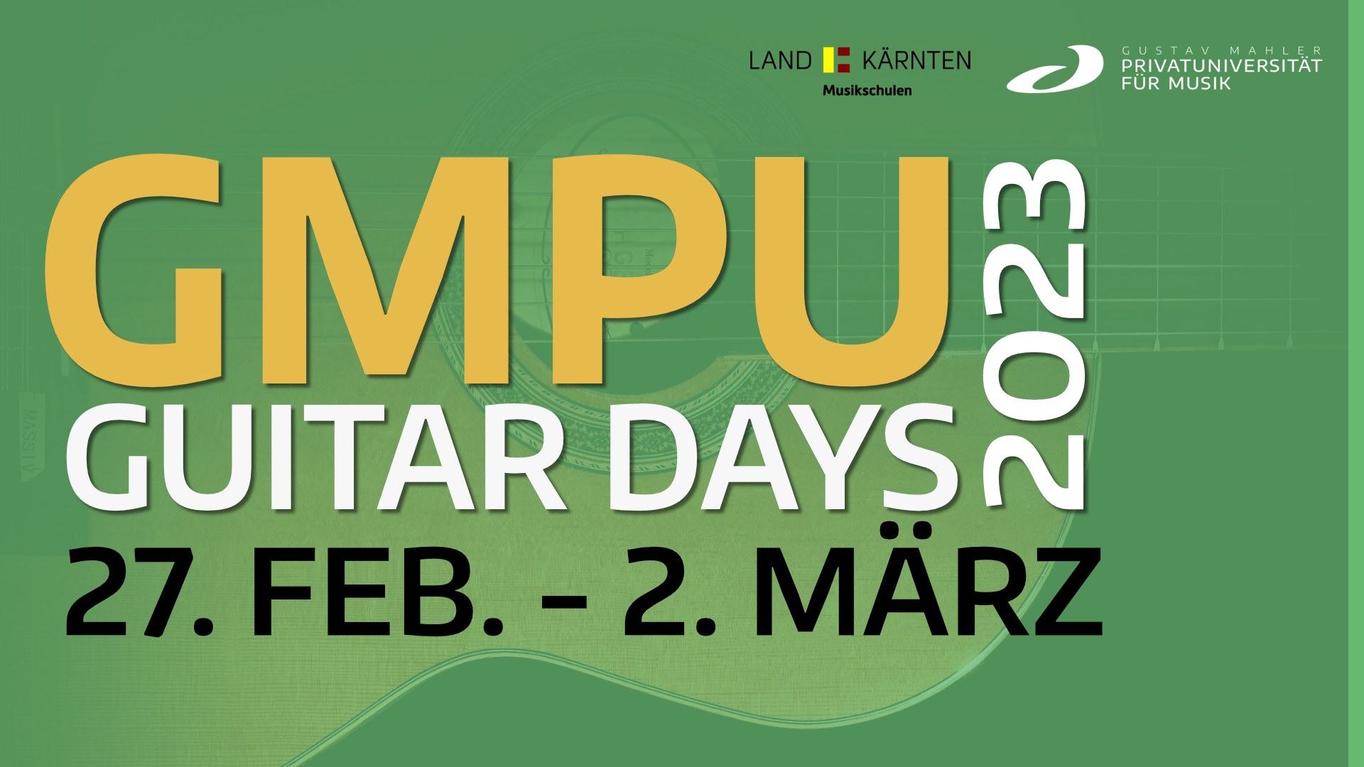 1. GMPU Guitar Days mit Top-Star-Line-Up - Notes