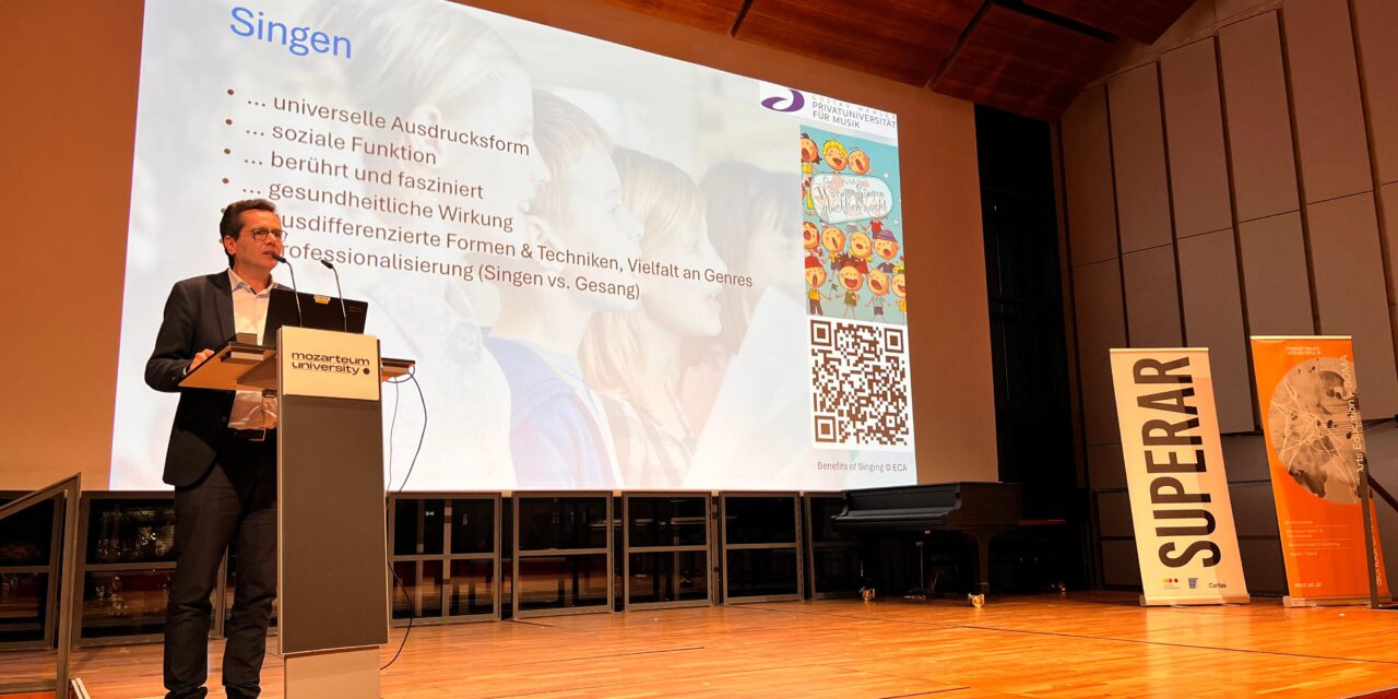 Helmut Schaumberger als Vortragender beim SOMA-Symposium an der Universität Mozarteum Salzburg