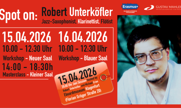 „Spot on: Saxophone“ mit Robert Unterköfler